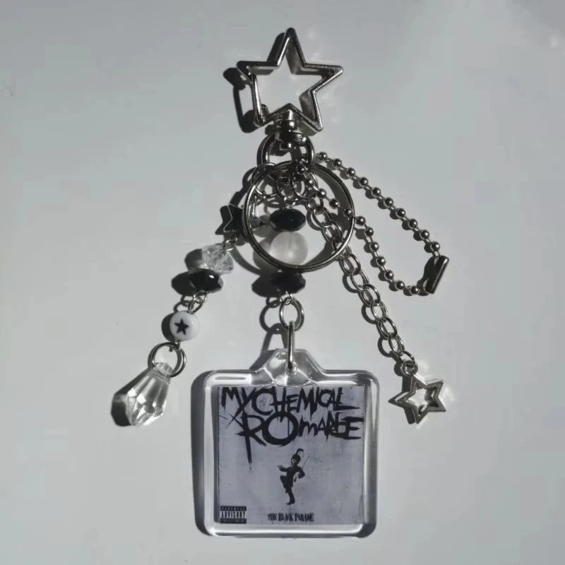 My Chemical Romance Beaded Keychain - Three Cheers for Sweet Revenge Bag Charm and Fan Gift Accessory