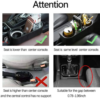 Car Cup Holder & Seat Gap Organizer: Water Cup, Drink Bottle, Phone, Keys Storage Stand - Auto Styling Accessories