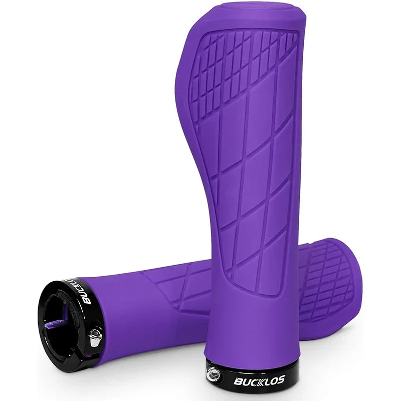 BUCKLOS Ergonomic MTB Handlebar Grips — Comfortable Soft Rubber Lock-On Bicycle Grips for Mountain Bikes