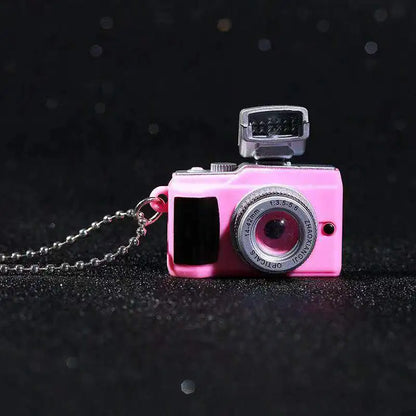Fashion Camera Pendant Necklace – Vintage Flash Light Camera Jewelry with Long Chain for Women & Men, Punk Party Accessory