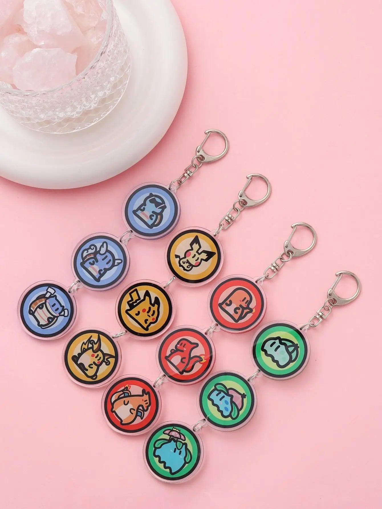 Anime Acrylic Keychain – Cute Cartoon Car Bag Pendant, Creative Gift for Friends & Fans, Fun Keyring Charm