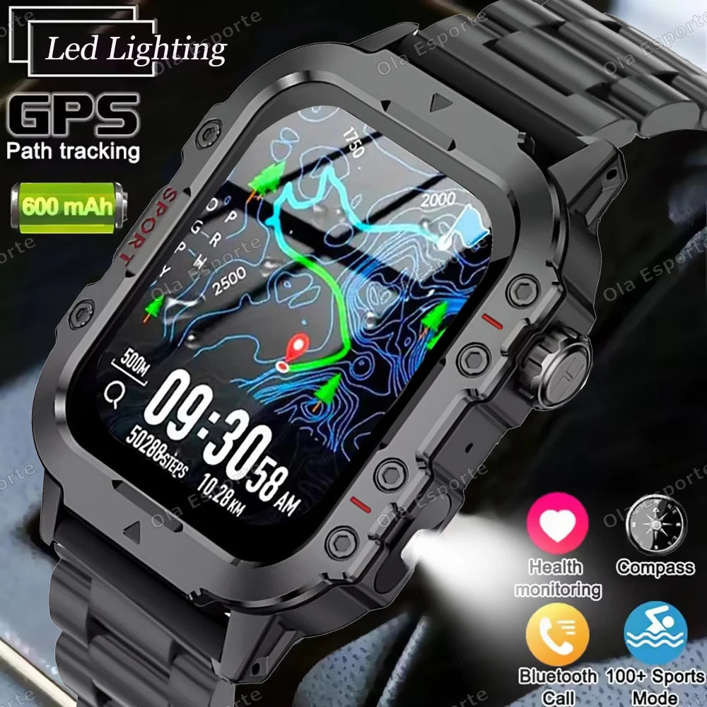 Military Smart Watch HT30 - Outdoor Sports Fitness Tracker with GPS & Bluetooth Calls