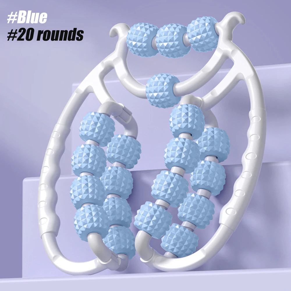 Portable Round Massager Roller – Waist, Abdominal & Leg Clip Tool for Cellulite, Stovepipe & Meridian Massage