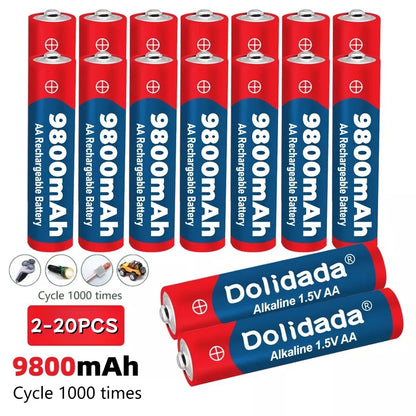 1.5V AA 9800mAh Rechargeable Battery – High-Quality Original AA for LED Lights, Toy Cameras, Microphones