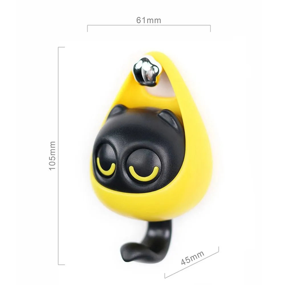 Creative Blinking Cat Hook - 1PC Seamless Wall Hanger for Keys, Umbrellas, Towels, Caps, and Coats, Ideal for Dormitory and Bedroom Decor