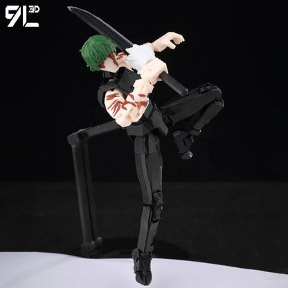 9L3D Printed Anime Action Figures — Jujutsu Kaisen Sukuna, Yuji, Yuta, Satoru Gojo Movable Mannequin Toys