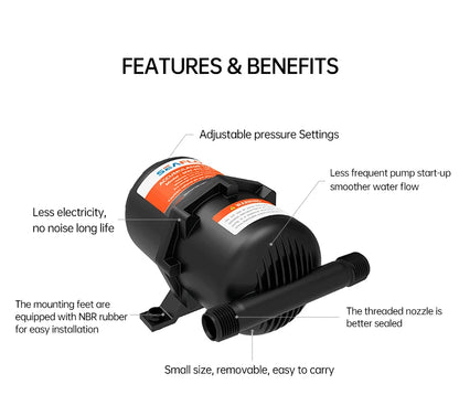 0.75L 1L 125PSI Pre-Pressurized Accumulator Tank – Water Pressure Storage Vessel for Pump Flow Control