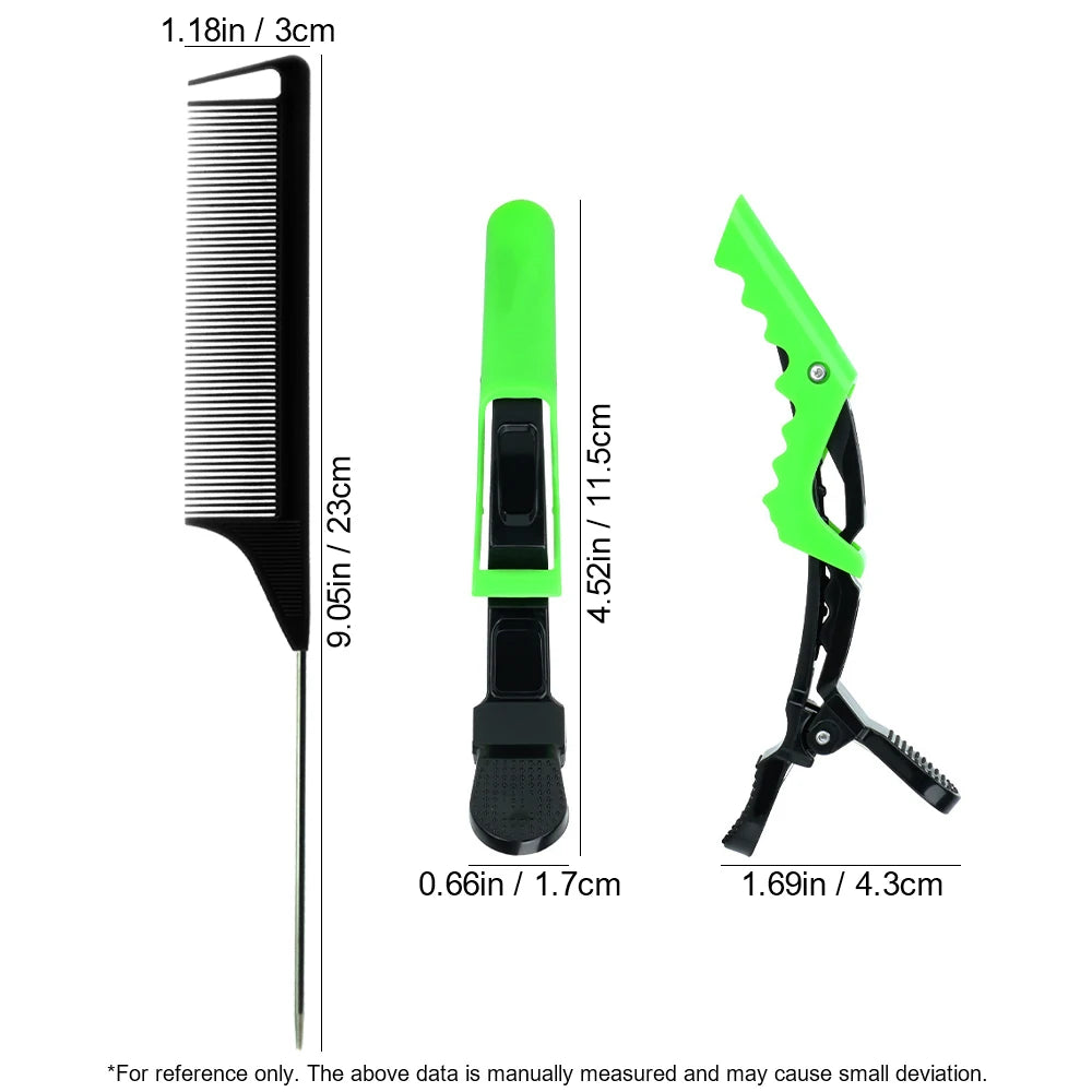 Pro Pointed Tail Comb – Anti-Static Hair Styling Brush, Steel Needle Pin Rat Tail Comb for Salon & Barber Accessories