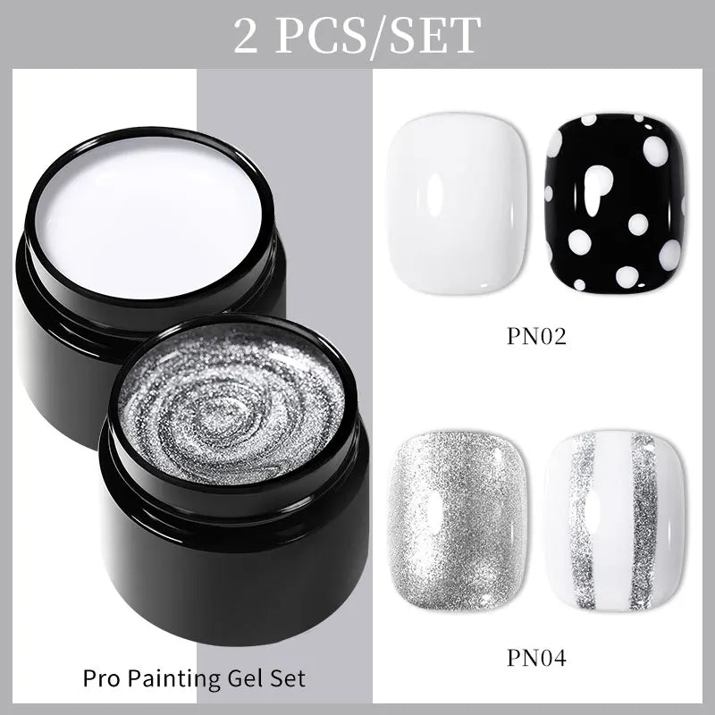 BORN PRETTY Spider Wire Gel Nail Polish 5ml - Flower Drawing & Creative Point-to-Line Nail Art Gel Varnish