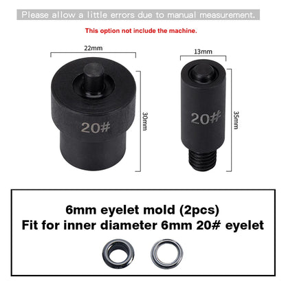 WUTA Manual Button Installation Tool – Mute Punching for Mushroom Rivets & Eyelets, DIY Hand Pressing Tool (With/Without Machine)