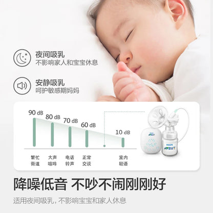 PHILIPS AVENT Unilateral Automatic Breast Pump – Portable Intelligent Massage with Petal Pad, Imitates Baby Suck for Lactation