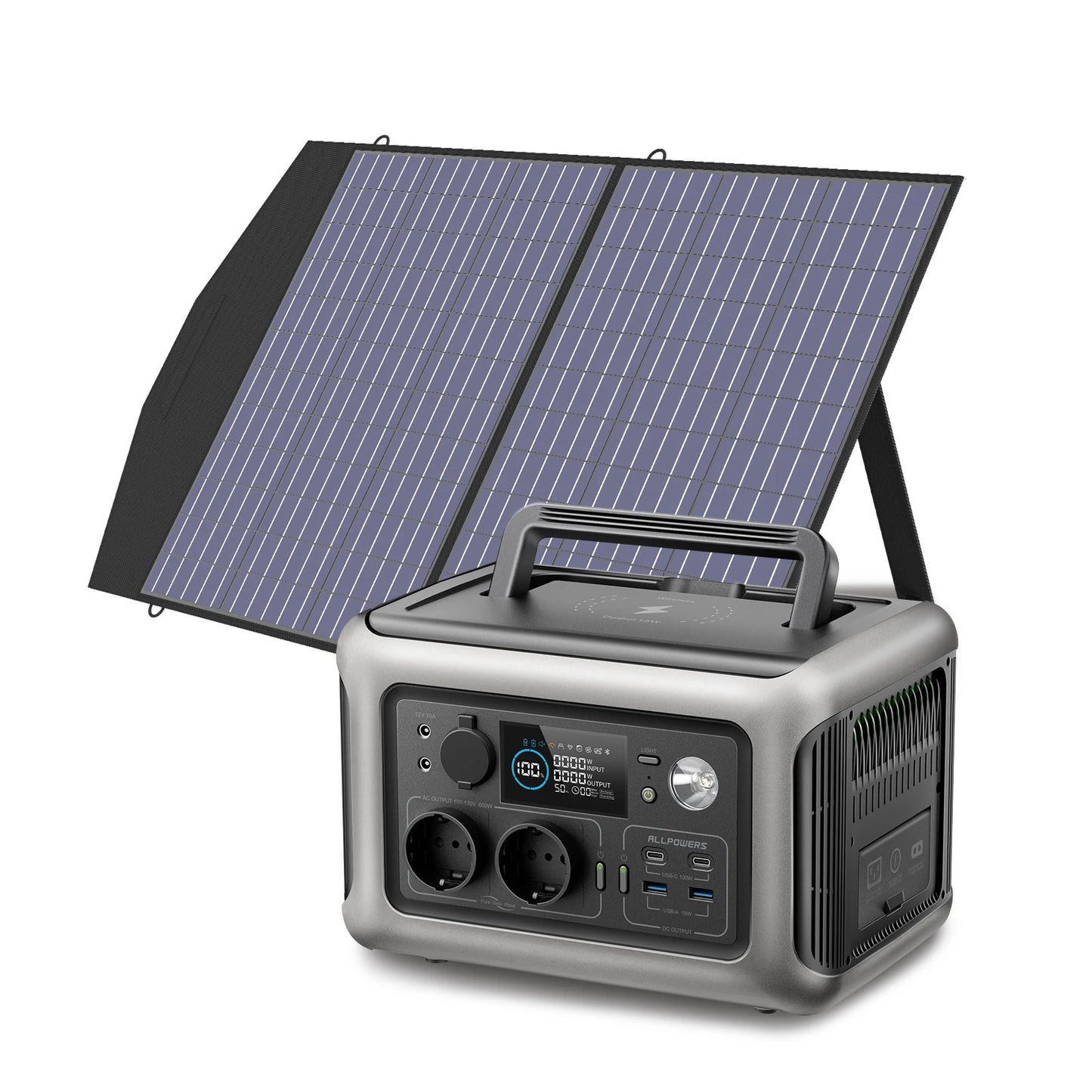 ALLPOWERS R600 Solar Generator - 600W, 299Wh LiFePO4 Portable Power Station with Optional Solar Panel and Solar Charger for Camping