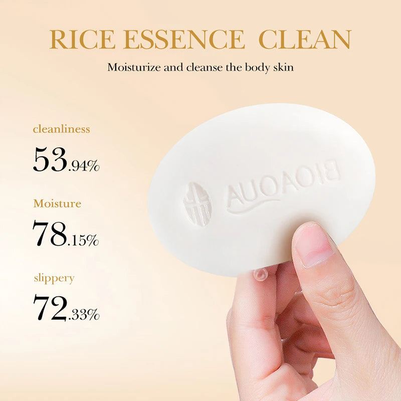 Rice Plasma Handmade Soap - Essential Oil Face & Body Cleanser for Hydrating, Moisturizing & Oil Control