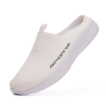 Men's Summer Half-Slip Shoes - Soft Sole Casual Flat Bottom Lightweight Sneakers
