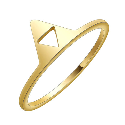 Kinitial Vintage Stainless Steel Triforce Triangle Ring – Men’s Simple Jewelry Gift