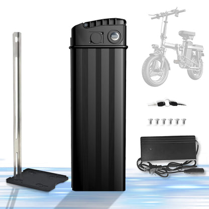 48V E-Bike Battery - 12Ah–25Ah Rechargeable Battery with 3A Charger & Safety Lock