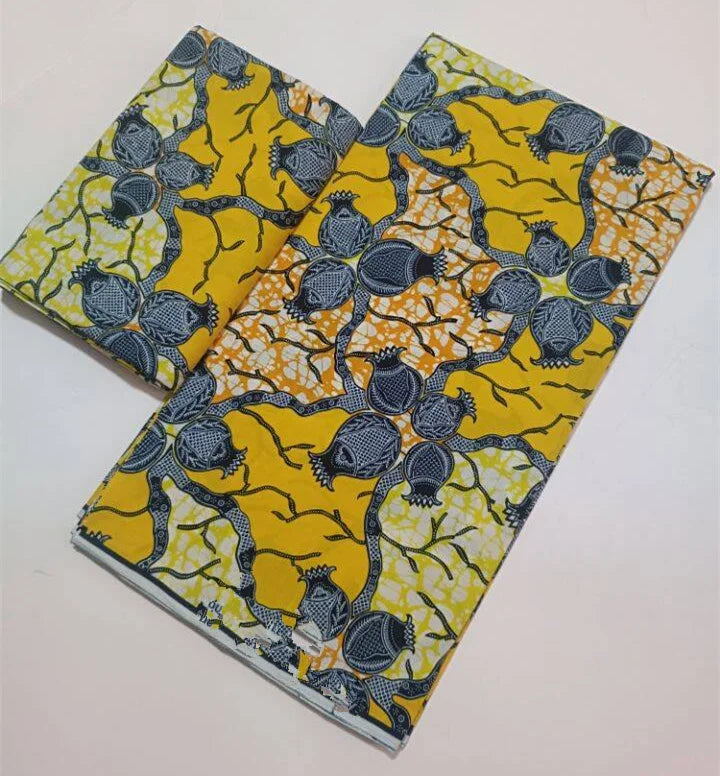African Real Wax Print Fabric 100% Cotton - Ghana Style Ankara Pagne Nigeria Wax Tissu Soft Printed Fabric