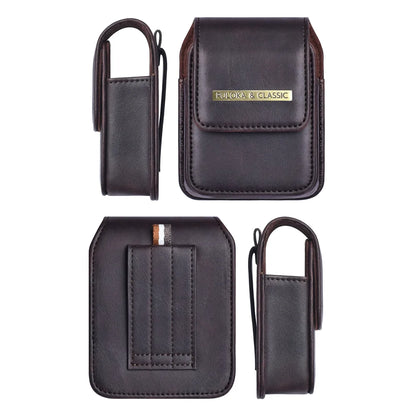 Premium Leather Samsung Galaxy Z Flip 5/4/3/5G Case - Magnetic Phone Bag with Fashion Holster, Luxury Waist Belt Pouch for Men