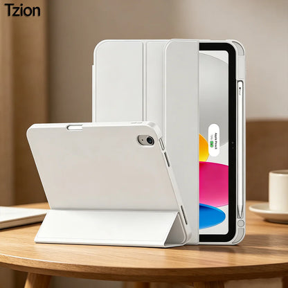 iPad A16 11th Gen Case - Slim Tri-Fold Stand Cover with Auto Sleep/Wake and Pencil Holder
