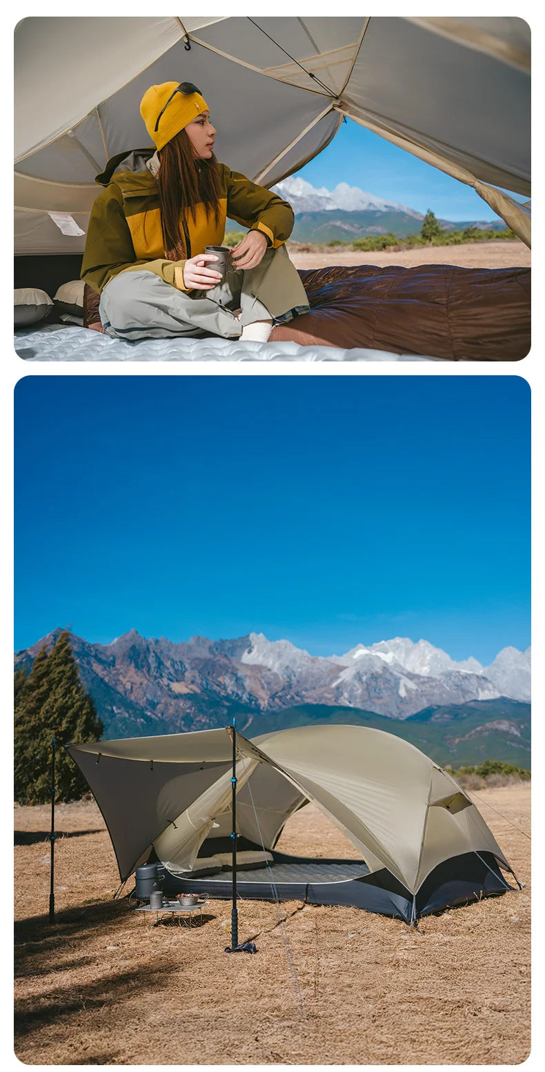 Naturehike Mongar UL Hiking Tent – 1-2 Person Ultralight Waterproof 15D Nylon Backpacking Tent