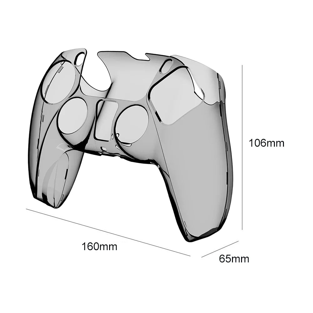 Ultra-Slim Clear PC Cover for PS5 DualSense Controller – Electronic Accessory Protector Case