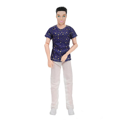 30cm Fashion Ken Doll – 1/6 Multi-Joint Movable Boyfriend with Clothes Suit, Dress-Up Toy for Kids