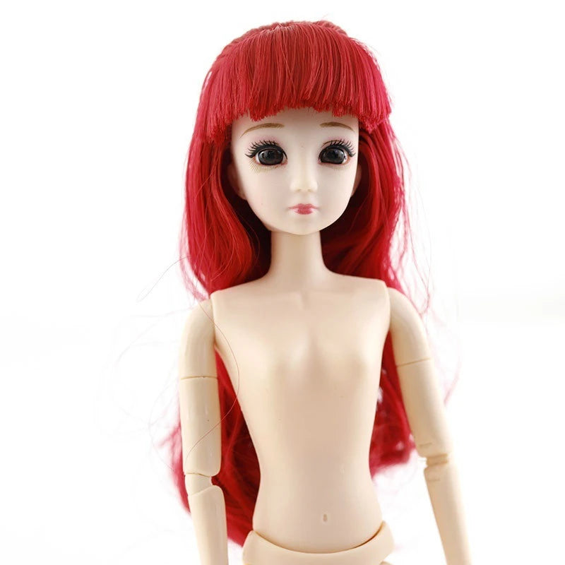 30cm Fashion Princess Babi Doll – 3D Eyes, 20-Joint DIY Plastic Doll for Girls, BJD Model