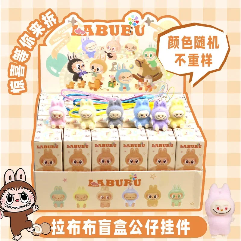 Cartoon Labubu Resin Plush Blind Box Pendant – Cute Backpack & Desktop Accessory for Kids