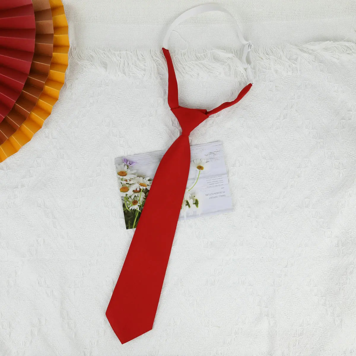 Lazy JK Small Necktie – Korean Style Solid Black, Wine Red, Dark Blue Uniform Ties for Girls & Students