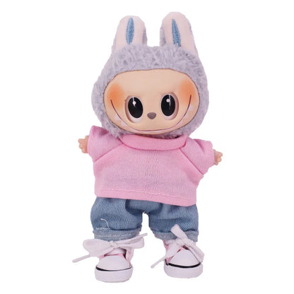 Labubu 17cm Doll Clothes Set — Plush Doll Accessories for Girls’ Birthday & Christmas Gifts