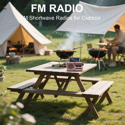 MD-499 Wireless Bluetooth Speaker — Full-Band FM Radio with MP3 Playback, Solar Charging & Emergency Power Function