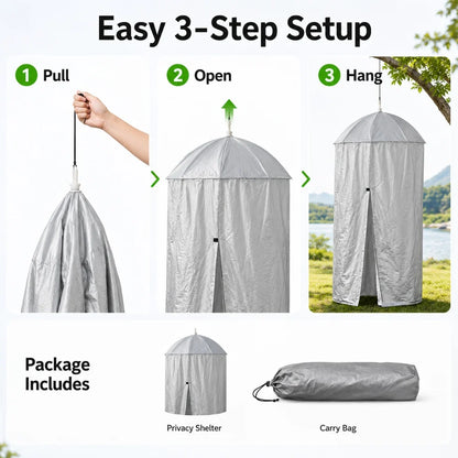 Portable Pop-Up Privacy Shelter - Hanging Changing & Shower Tent for Camping, Car Tailgate & Outdoor Use