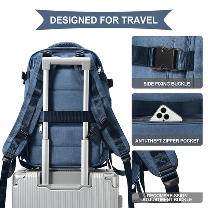 Travel Backpack 40x20x25cm – Cabin Bag for Ryanair, Airplane Carry-On, School, Laptop & Leisure, Women & Men