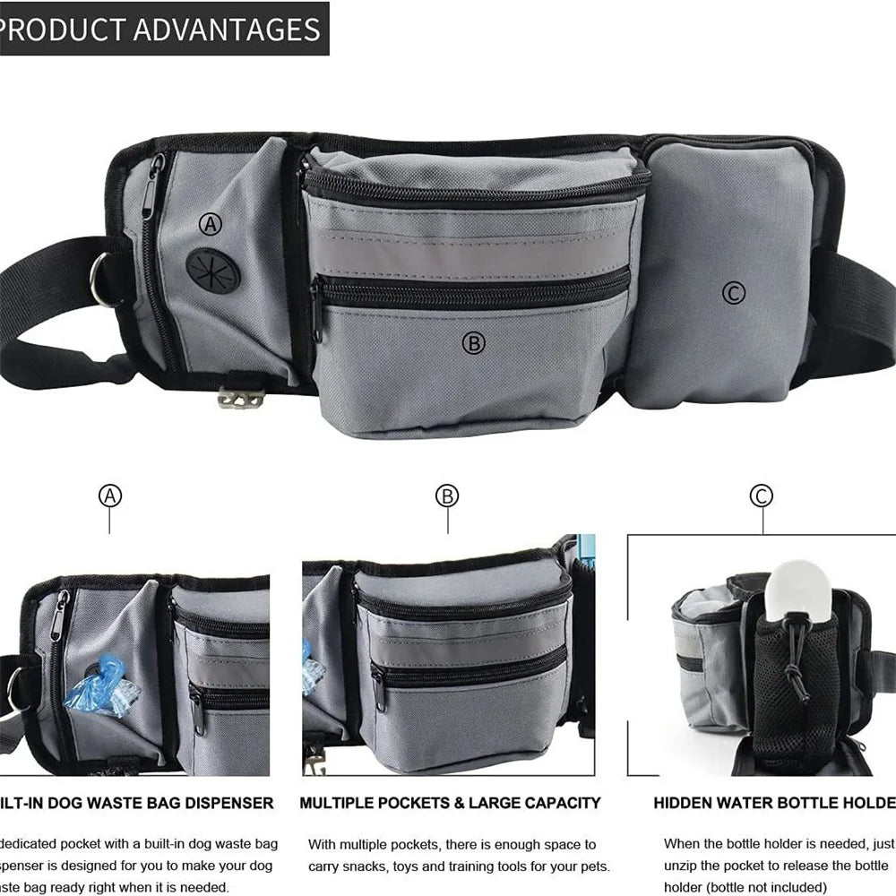 Pet Dog Training Treat Bag - Portable Waist Pouch for Snacks, Feeding & Outdoor Walking