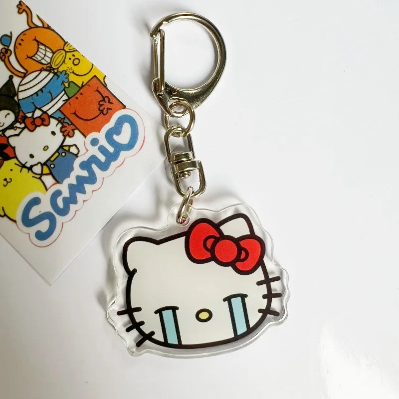 Sanrio Hello Kitty Keychain – Cute Anime Cartoon Action Figure for Bags, Cars, Keys & Kids’ Birthday Gifts