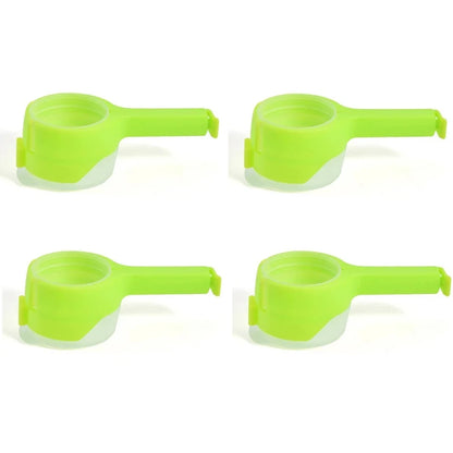 Food Storage Bag Clips with Pour Spouts - Kitchen Chip Sealer Clips, Plastic Cap for Freshness