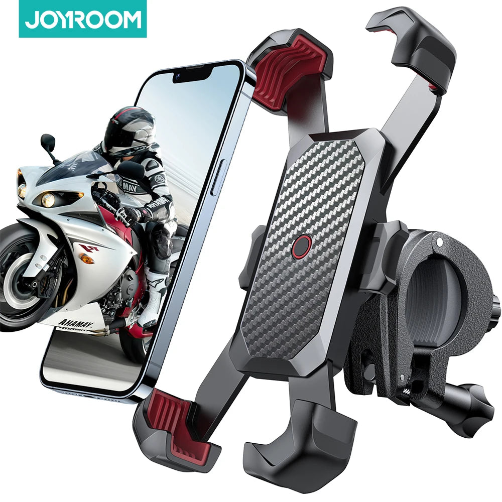Joyroom Universal Bike Phone Holder — 360° Rotatable Shockproof Stand for 4.7-7 inch Mobile Phones, GPS Clip
