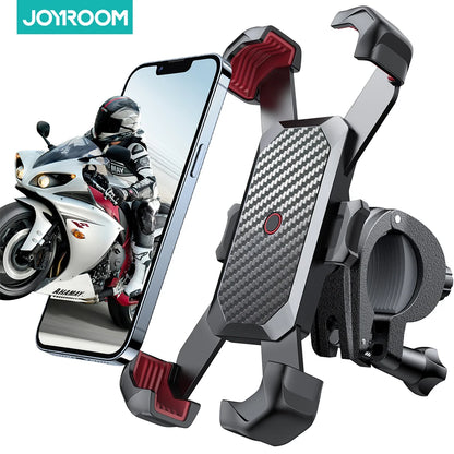 Joyroom Universal Bike Phone Holder — 360° Rotatable Shockproof Stand for 4.7-7 inch Mobile Phones, GPS Clip