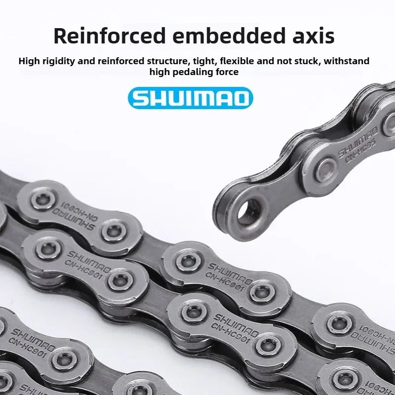 6-12 Speed Bicycle Chain – 10v/11v/12v MTB Mountain Bike Chain, 116/126L Original Bike Parts & Accessories