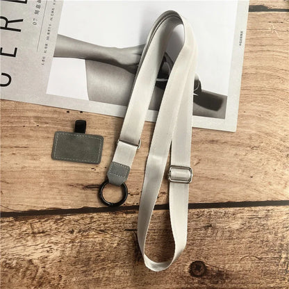 Polyester Adjustable Webbing Lanyard – Wrist & Neck Sling, Multifunctional Mobile Phone Rope with Gasket