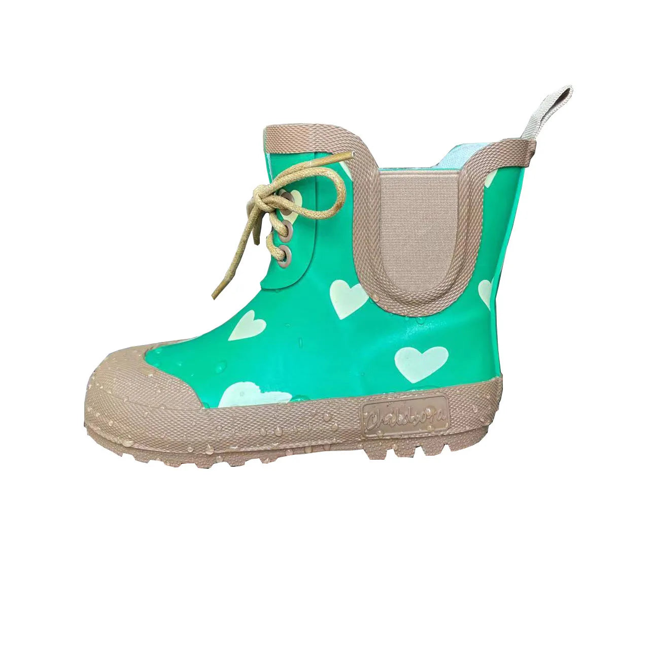 Kids Soft Rubber Rain Boots – Waterproof Lace-Up Mid-Calf Anti-Slip Shoes for Boys & Girls