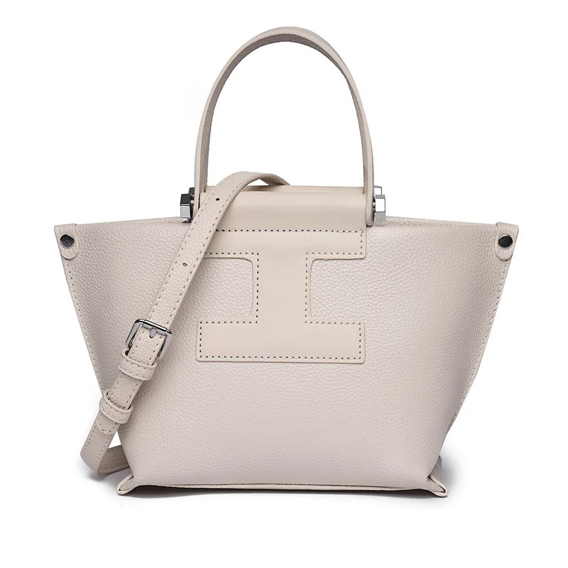 Luxury Cowhide Women’s Tote Bag – High-Quality Genuine Leather Shoulder and Crossbody Handbag, Fashionable Sac A Main