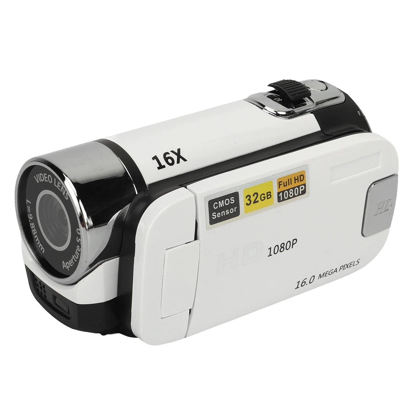 D90 1080P 16MP Digital Camera – 2.4" Rotatable Screen, 16X Zoom, HD Video Recorder with Fill Light