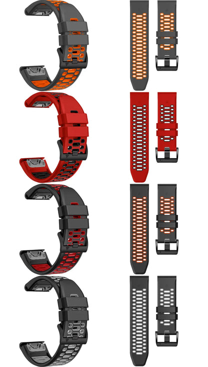 Outdoor Sports Silicone Watch Band 22mm/26mm for Garmin Fenix 5 6 7 8 Series, Tactix, Mk2, Enduro – QuickFit Replacement Strap