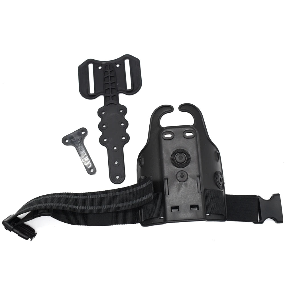 Outdoor Tactical Thigh Drop Leg Holster - Compatible with Glock 17, Beretta M9, Colt 1911, PX4 Storm for Hunting