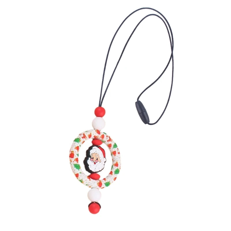 BPA-Free Silicone Baby Teether – Cartoon Sensory Chew Pendant Necklace for Newborns, Autism & ADHD Teething Care