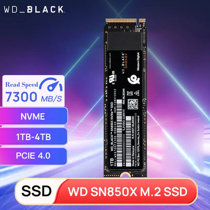 Western Digital SN850X WD_BLACK NVMe SSD – 1TB/2TB/4TB M.2 2280 PCIe Gen 4.0x4 Solid State Drive for Gaming, PC, Laptop & PS5