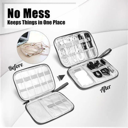 Portable Digital Storage Bag – Waterproof USB Cable Organizer Pouch for Electronics & Accessories