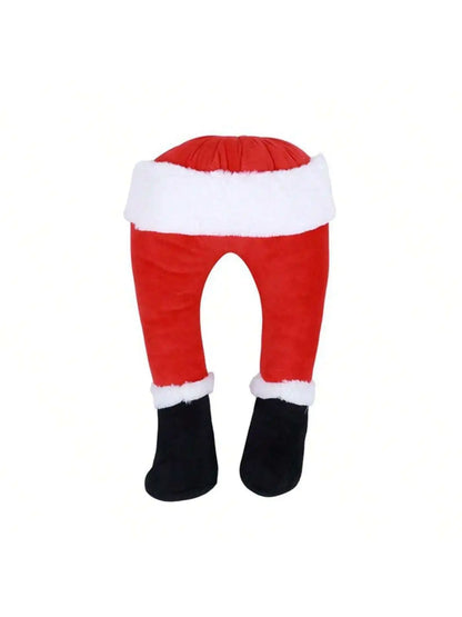 Christmas Elf Leg Plush Toy – Santa Claus Green Tree Decoration Prop for Kids, Holiday Home Decor