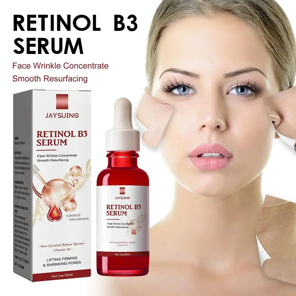 Retinol B3 Face Essence — Deep Moisturizing, Anti-Aging Serum for Fine Line Fading, Lifting, Firming & Skin Repair